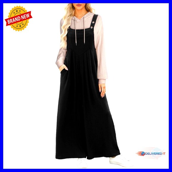 Loose Fit Wide Leg Sleeveless Jumpsuit Casual Chic Plus Size Overalls